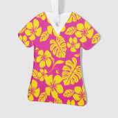 ROZE BIKINI SCRUBS IN ROZE/GEEL ORNAMENT (voorkant)