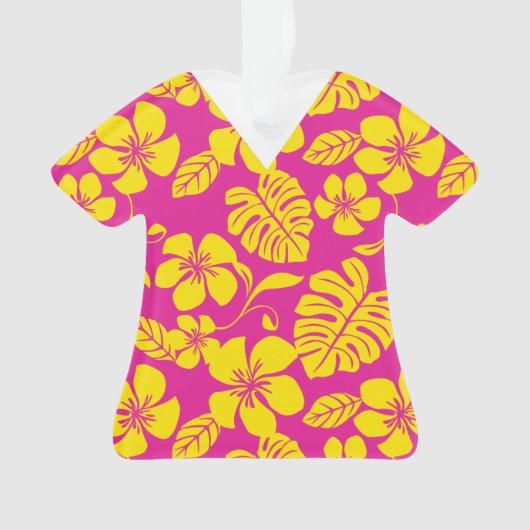 ROZE BIKINI SCRUBS IN ROZE/GEEL ORNAMENT (voorkant)