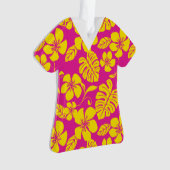 ROZE BIKINI SCRUBS IN ROZE/GEEL ORNAMENT (voorkant)