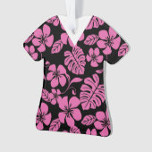 ROZE BIKINI SCRUBS IN ZWART/ROZE ORNAMENT (voorkant)