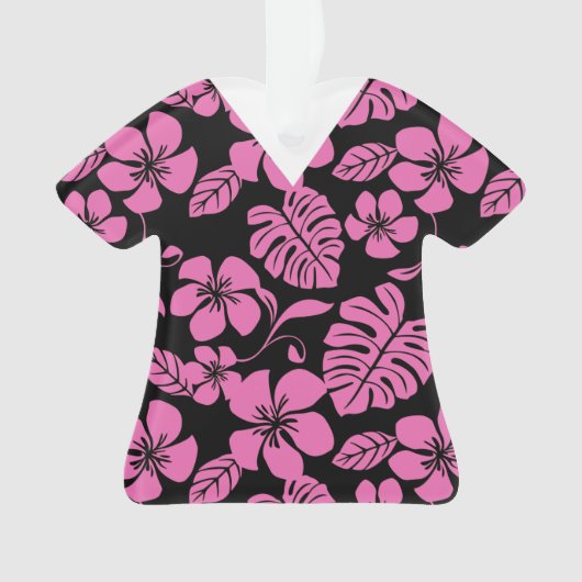 ROZE BIKINI SCRUBS IN ZWART/ROZE ORNAMENT (voorkant)