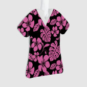 ROZE BIKINI SCRUBS IN ZWART/ROZE ORNAMENT (voorkant)