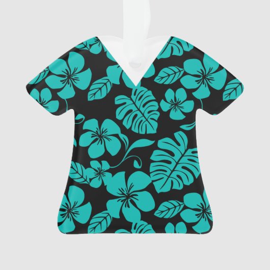 ROZE BIKINI SCRUBS IN ZWART/TURKOIS ORNAMENT (voorkant)