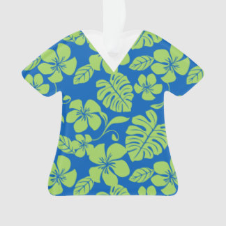 ROZE BIKINI SCRUBS PATROON IN BLAUW/GROEN ORNAMENT