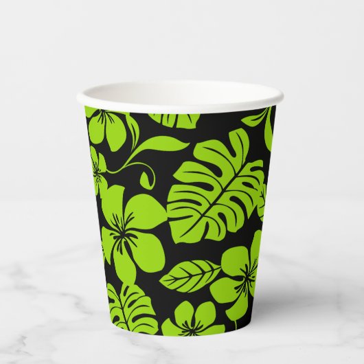 ROZE BIKINI (ZWART/LIME) PAPIEREN BEKERS (Voorkant)