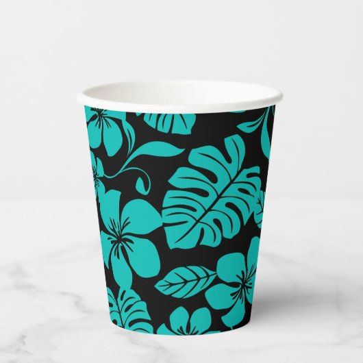 ROZE BIKINI (ZWART/TEAL) PAPIEREN BEKERS (Voorkant)
