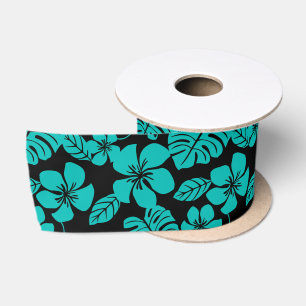 ROZE BIKINI (ZWART/TEAL) SATIJNEN LINT