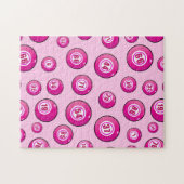 Roze Bingo Balls Fun Legpuzzel (Horizontaal)
