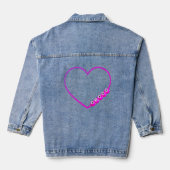Roze BINGO Hart Denim Jacket (Achterkant)