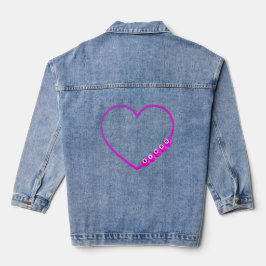 Roze BINGO Hart Denim Jacket
