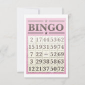 Roze Bingo Score Kaart (Voorkant)