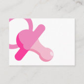 ROZE BINKY, BABY SHOWER RSVP Behuizing Kaart (Achterkant)