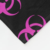 Roze biogevaarsymbolen Blanket met aangepaste teks Fleece Deken (Hoek)