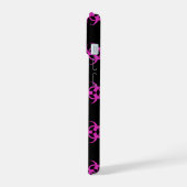 Roze Biohazard Symbool Patroon iPhone 15 Case (Linkerkant)