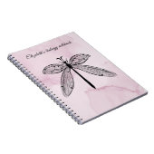 Roze biologie van de coool Dragonfly Cottcore Notitieboek (Rechterzijde)