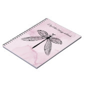 Roze biologie van de coool Dragonfly Cottcore Notitieboek (Linkerzijde)