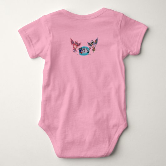 Roze Bird Romper (Achterkant)