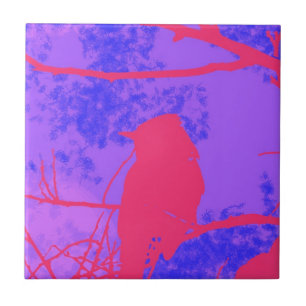 Roze Bird Tegeltje