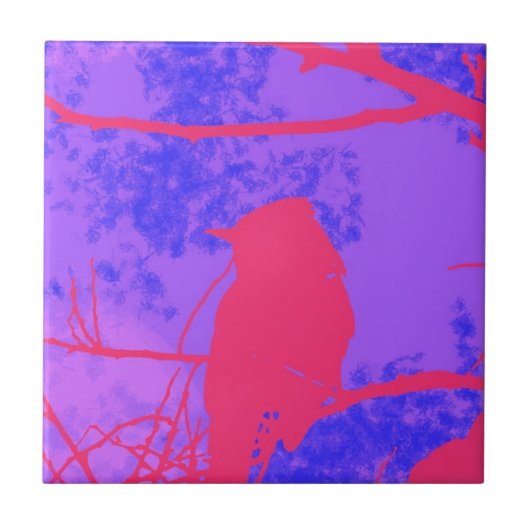 Roze Bird Tegeltje (Voorkant)