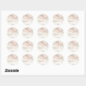 Roze  Birdcages Floral Baby shower Sticker (Vel)