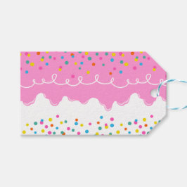 Roze Birthday Cake Frosting Cadeaulabel