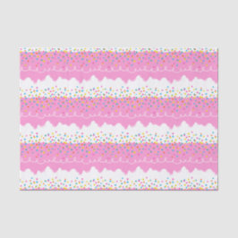 Roze Birthday Cake Frosting Tissuepapier