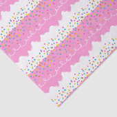 Roze Birthday Cake Frosting Tissuepapier (Detail)