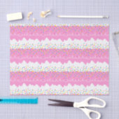 Roze Birthday Cake Frosting Tissuepapier (Craft)