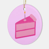 Roze Birthday Cake Keramisch Ornament (Links)