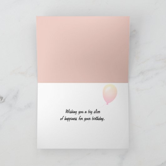 Roze Birthday Tulips Kaart (Binnen)