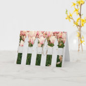 Roze Birthday Tulips Kaart (Gele Bloem)