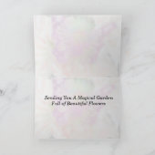 Roze Birthday Wishes Kaart (Binnen)