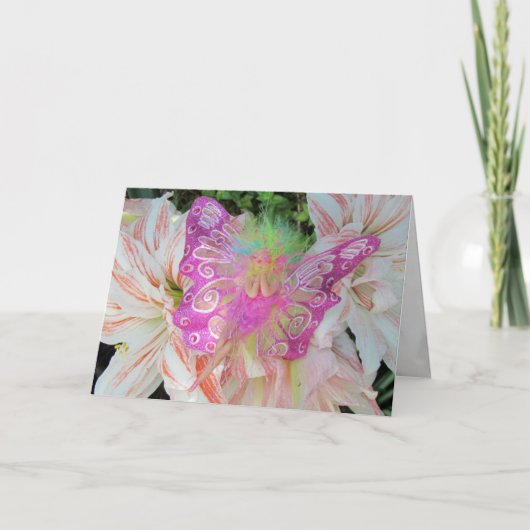 Roze Birthday Wishes Kaart (Voorkant)