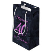 Roze Black 40 en Fabulous Birthday Party Klein Cadeauzakje (Achterkant Gekanteld)