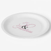 Roze Black 50 en geweldige Birthday Party Papieren Bordje (Gekanteld)