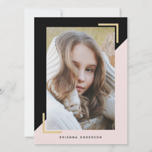 Roze Black Block Model Actor 3 Photo Comp Kaart
