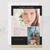 Roze Black Block Model Actor 3 Photo Comp Kaart (Achterkant)