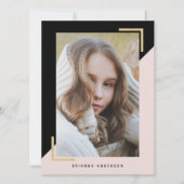 Roze Black Block Model Actor 3 Photo Comp Kaart (Voorkant)