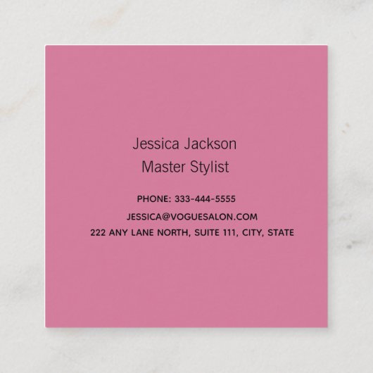 Roze Black Cheetah Animal Print Visitekaartje (Achterkant)