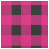Roze Black Gingham Stof (Close Up)