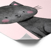 Roze Black Girl Boo Halloween Birthday Welkom Poster (Hoek)