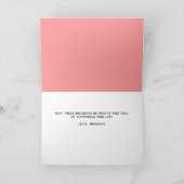 Roze Black Heart Merry-kerstfoto Feestdagen Kaart (Binnen)