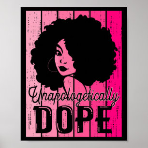 Roze Black History Month Onverbloemd Drug Bla Poster