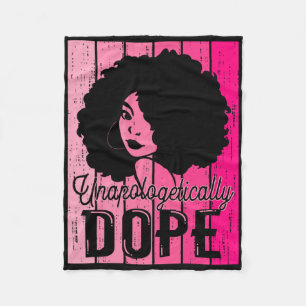 Roze Black History Month Onverbloemd Verslavend Fleece Deken