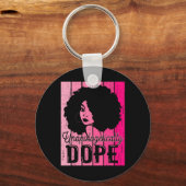 Roze Black History Month Onverbloemd Verslavend Sleutelhanger (Voorkant)