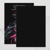 Roze Black Masquerade Quinceanera Ball Uitnodiging (Voorkant / Achterkant)