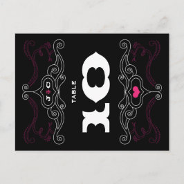 Roze & Black Rock 'n' Roll Music Thed Wedding Briefkaart