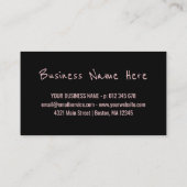 Roze Black White Ten Visit Loyalty Punch Card (Achterkant)