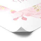 roze blad kinderkamer poster (Hoek)