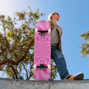 Roze Blad Kroesje Persoonlijk Skateboard